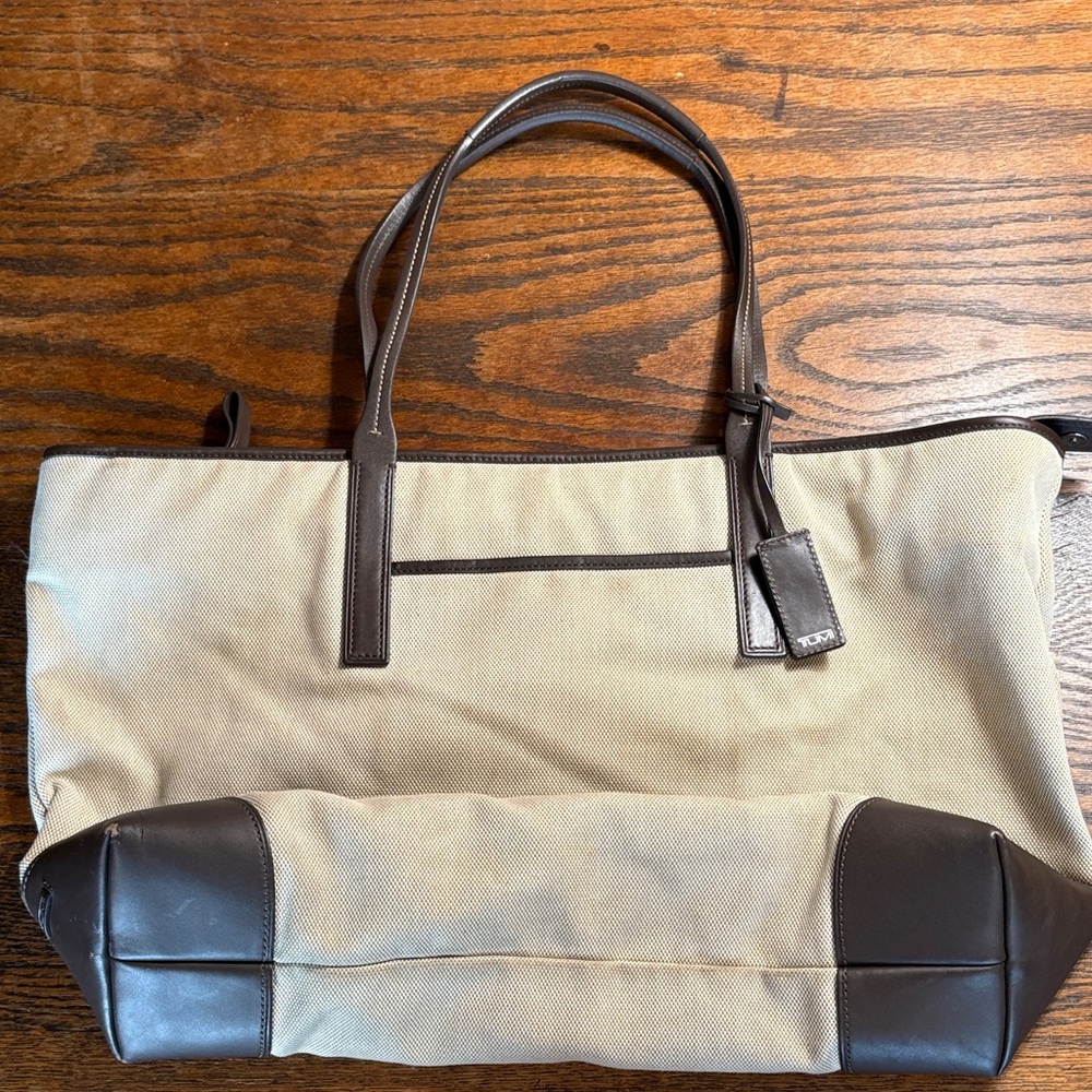 Tumi Beige and Brown Bag